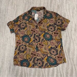 NWT Men’s Coofandy Floral Short Sleeve Button Down Shirt Size XL
